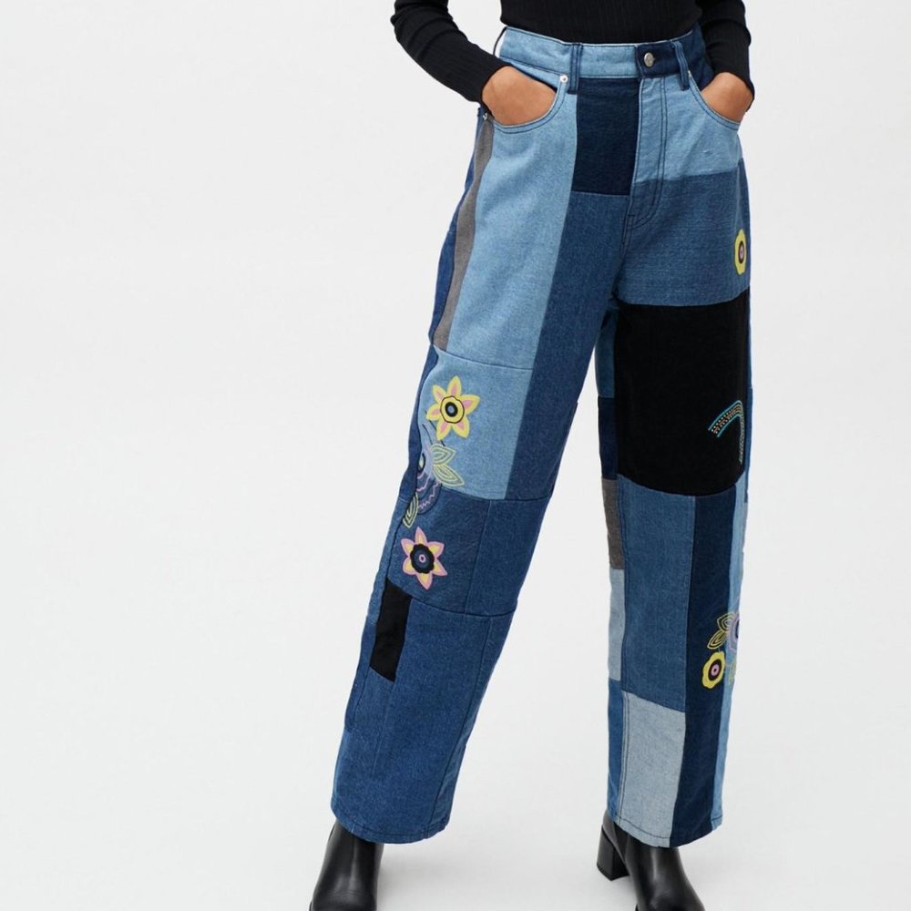 BDG Urban Outfitters NWT High-Rise Patchwork Jeans Sz 25